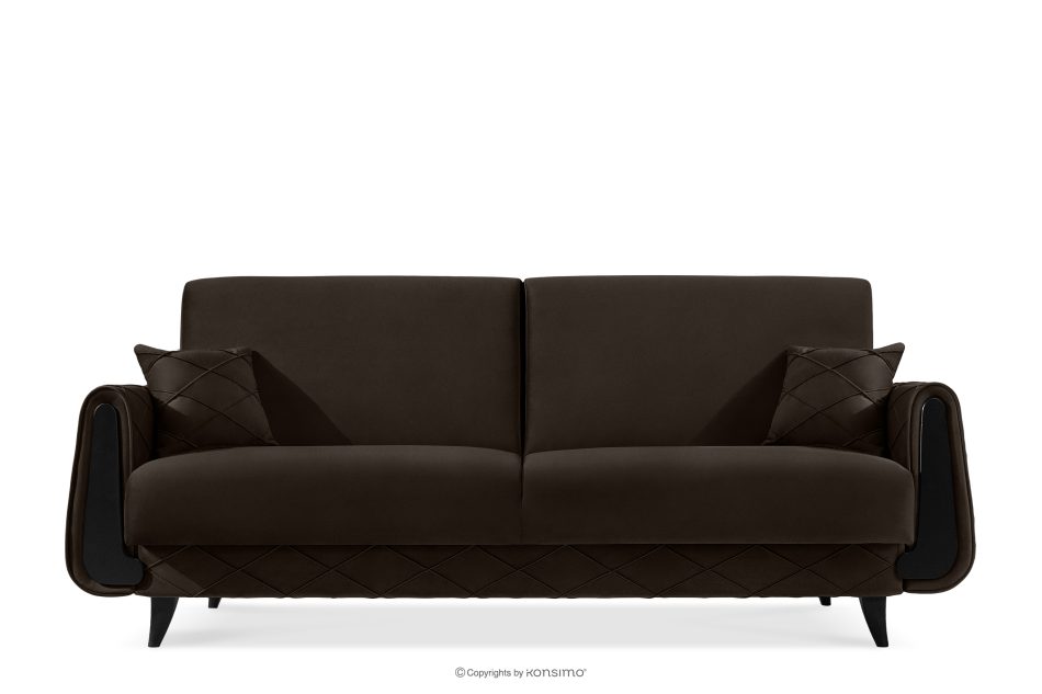 GUSTAVO III Schlafsofa eleganter Velours braun braun - Foto 0