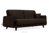 GUSTAVO III Schlafsofa eleganter Velours braun braun - Foto 3