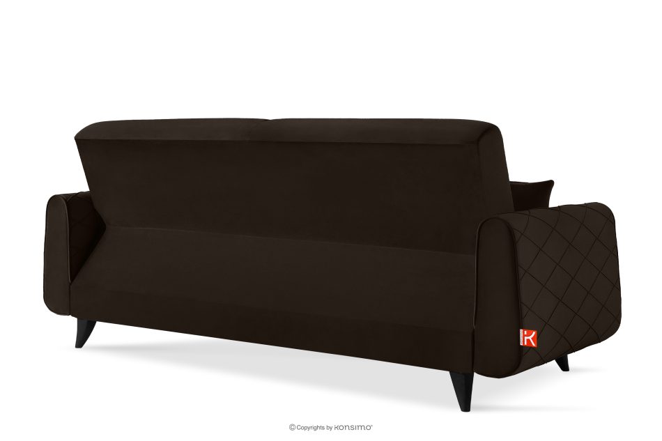 GUSTAVO III Schlafsofa eleganter Velours braun braun - Foto 3