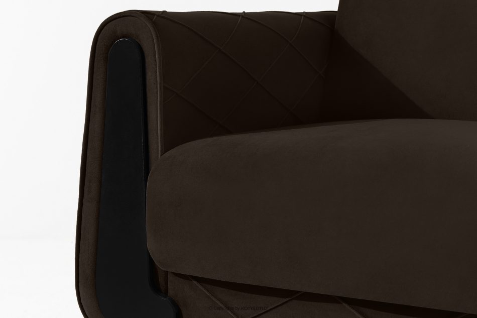 GUSTAVO III Schlafsofa eleganter Velours braun braun - Foto 5