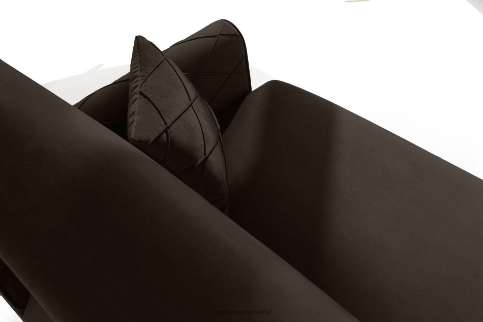 GUSTAVO III Schlafsofa eleganter Velours braun braun - Foto 7