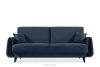 Dreisitzer-Sofa in Stoff Velours ausziehbar navy blau