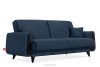 GUSTAVO III Dreisitzer-Sofa in Stoff Velours ausziehbar navy blau marineblau - Foto 3