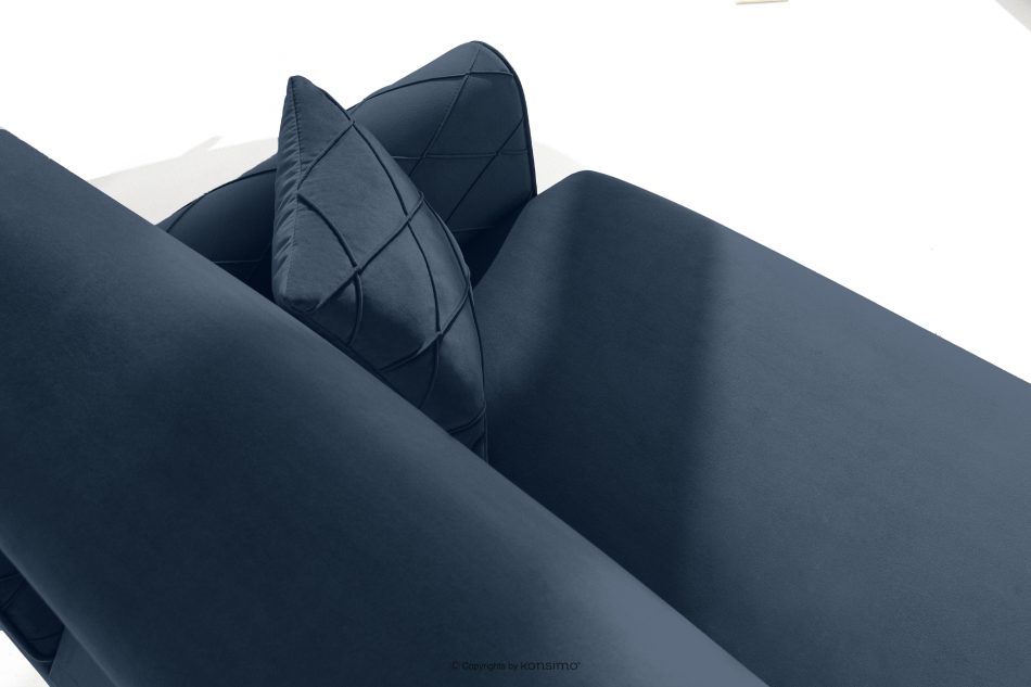 GUSTAVO III Dreisitzer-Sofa in Stoff Velours ausziehbar navy blau marineblau - Foto 7