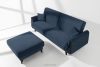 GUSTAVO III Dreisitzer-Sofa in Stoff Velours ausziehbar navy blau marineblau - Foto 15
