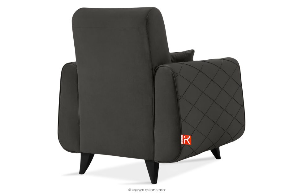 GUSTAVO III Velours Sessel elegant anthrazit anthrazit - Foto 3