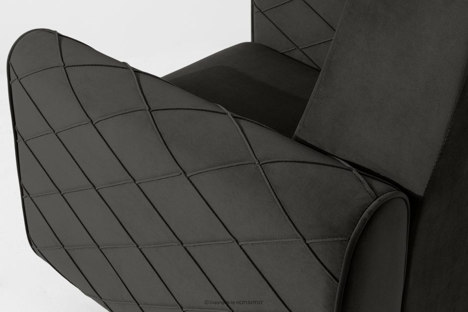 GUSTAVO III Velours Sessel elegant anthrazit anthrazit - Foto 4