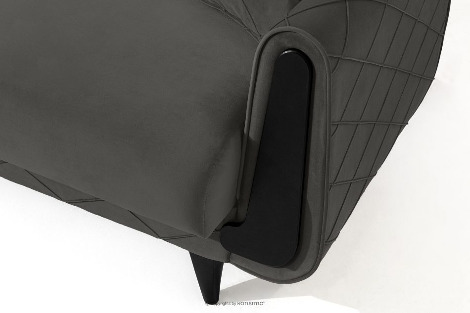 GUSTAVO III Velours Sessel elegant anthrazit anthrazit - Foto 8