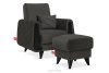 GUSTAVO III Velours Sessel elegant anthrazit anthrazit - Foto 10
