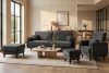 GUSTAVO III Velours Sessel elegant anthrazit anthrazit - Foto 12
