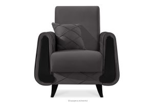 GUSTAVO III, https://konsimo.de/kollektion/gustavo-iii/ Sessel Velours elegant graphit graphit - Foto