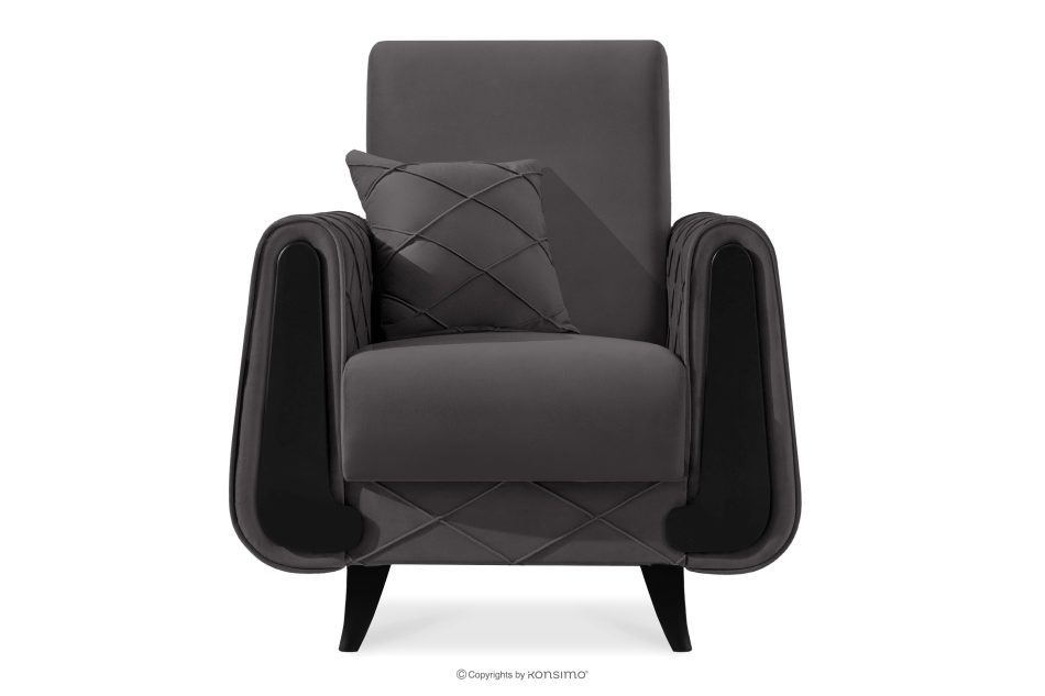 GUSTAVO III Sessel Velours elegant graphit graphit - Foto 0