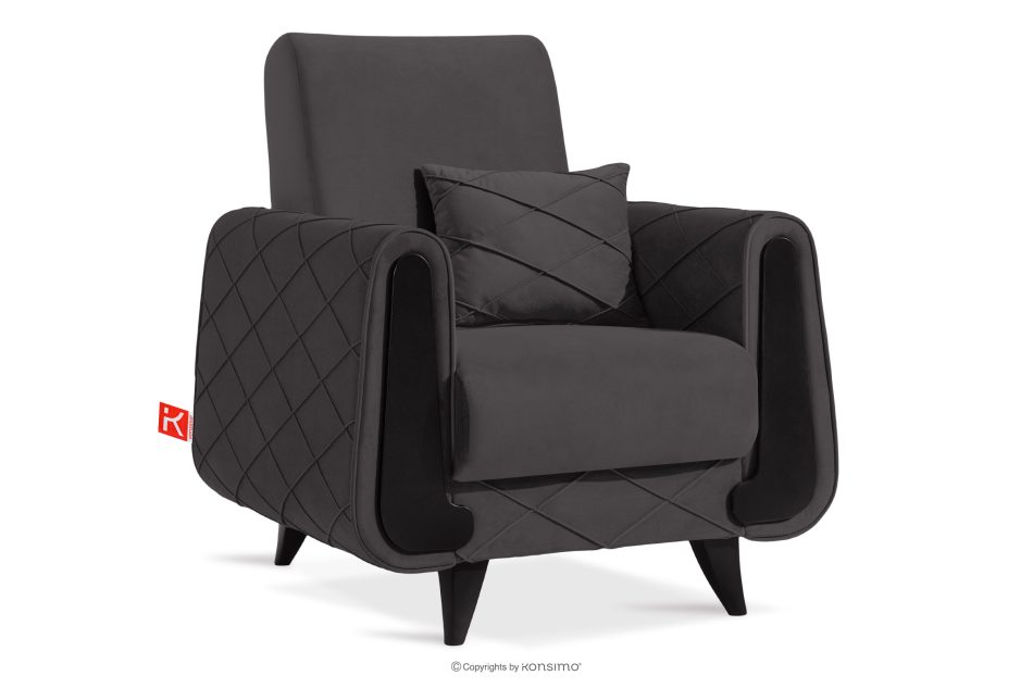 GUSTAVO III Sessel Velours elegant graphit graphit - Foto 2