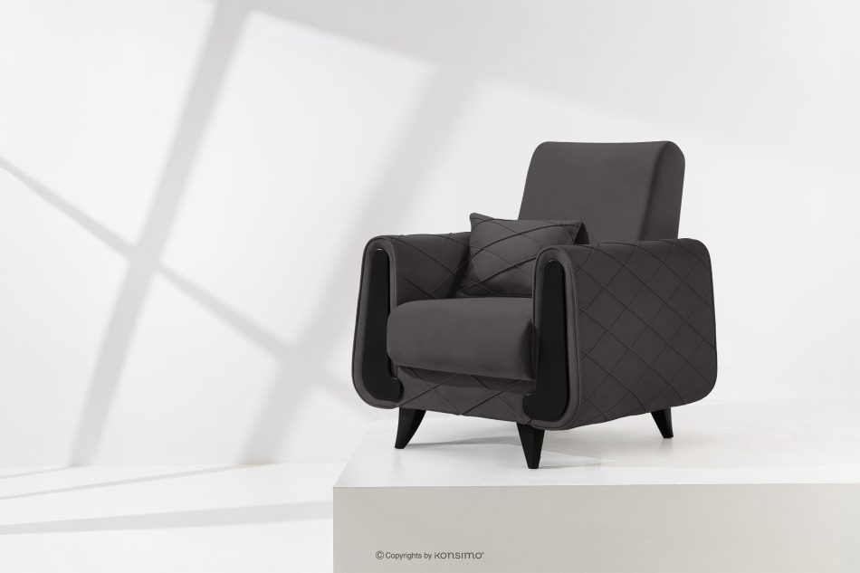 GUSTAVO III Sessel Velours elegant graphit graphit - Foto 1