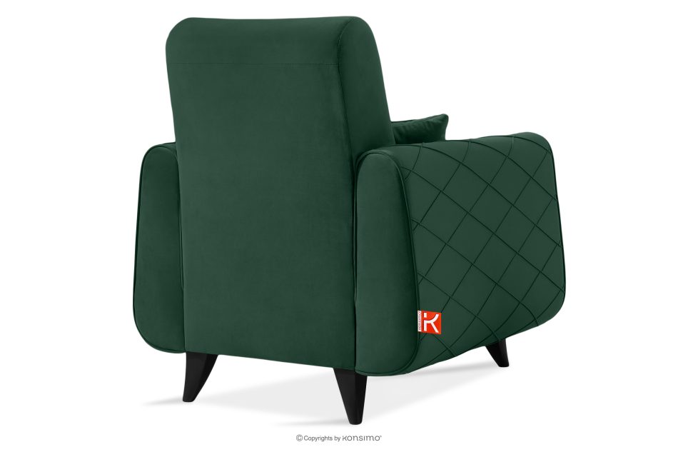 GUSTAVO III Velours sessel elegant dunkelgrün dunkelgrün - Foto 3