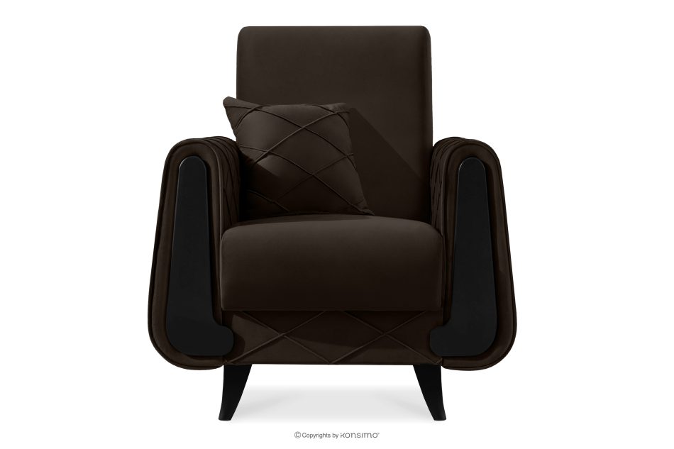 GUSTAVO III Velours sessel elegant braun braun - Foto 0