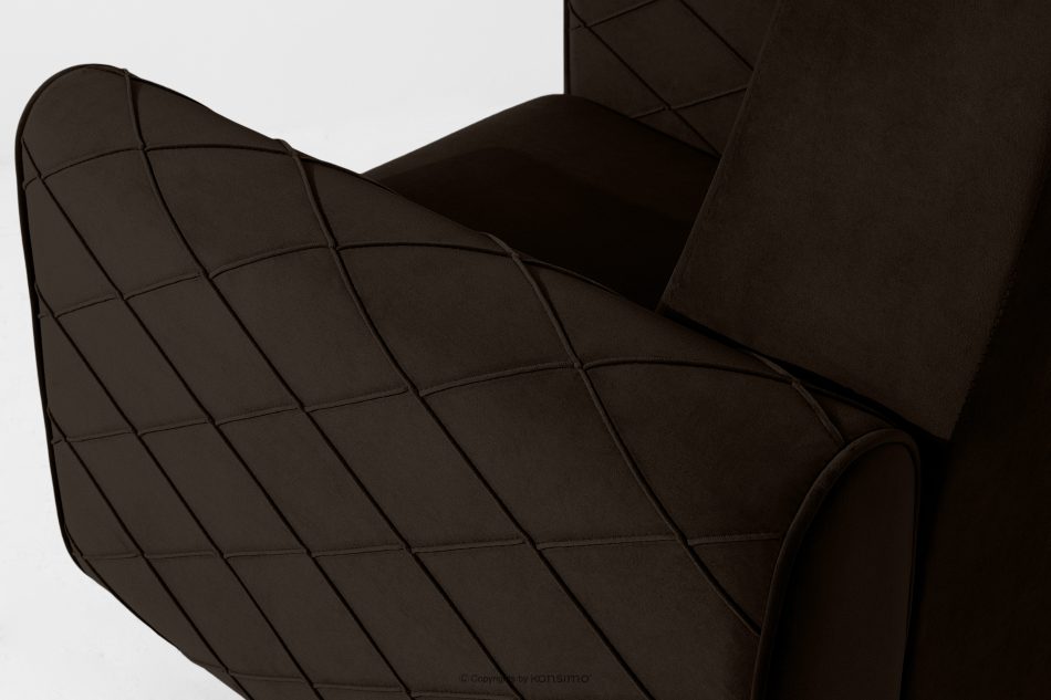GUSTAVO III Velours sessel elegant braun braun - Foto 4