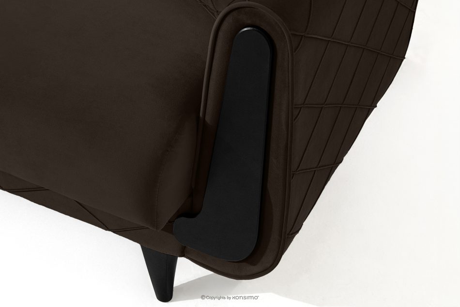 GUSTAVO III Velours sessel elegant braun braun - Foto 8