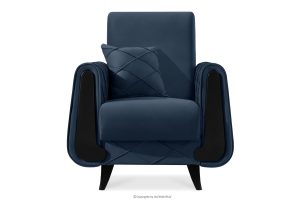 GUSTAVO III, https://konsimo.de/kollektion/gustavo-iii/ Sessel Velours elegant navy blau marineblau - Foto