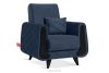 GUSTAVO III Sessel Velours elegant navy blau marineblau - Foto 3