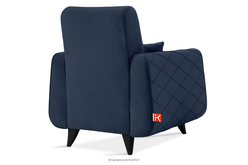 GUSTAVO III Sessel Velours elegant navy blau marineblau - Foto 3