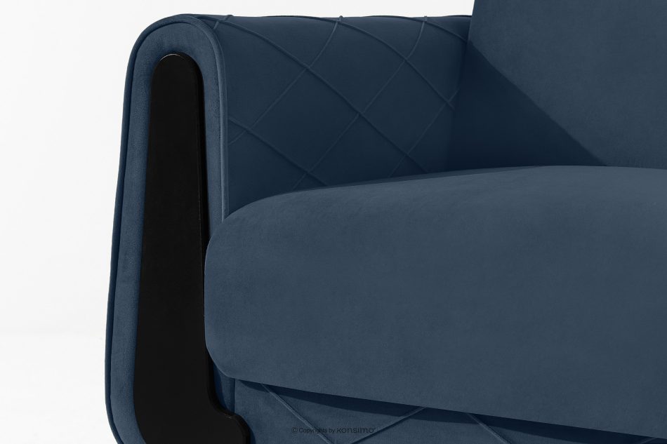 GUSTAVO III Sessel Velours elegant navy blau marineblau - Foto 5