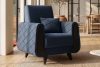 GUSTAVO III Sessel Velours elegant navy blau marineblau - Foto 11