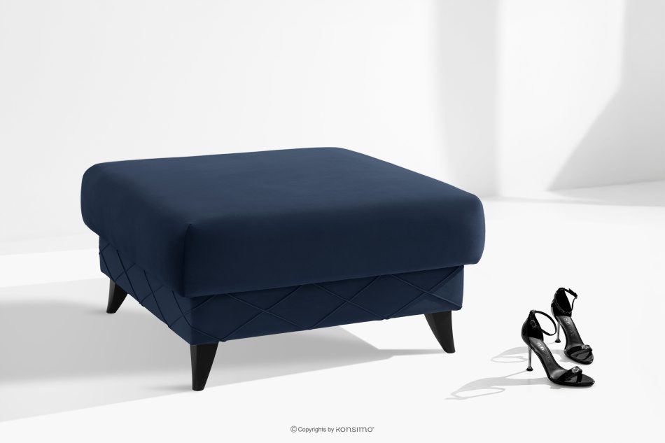 GUSTAVO III Sitzhocker elegant navy blau marineblau - Foto 1