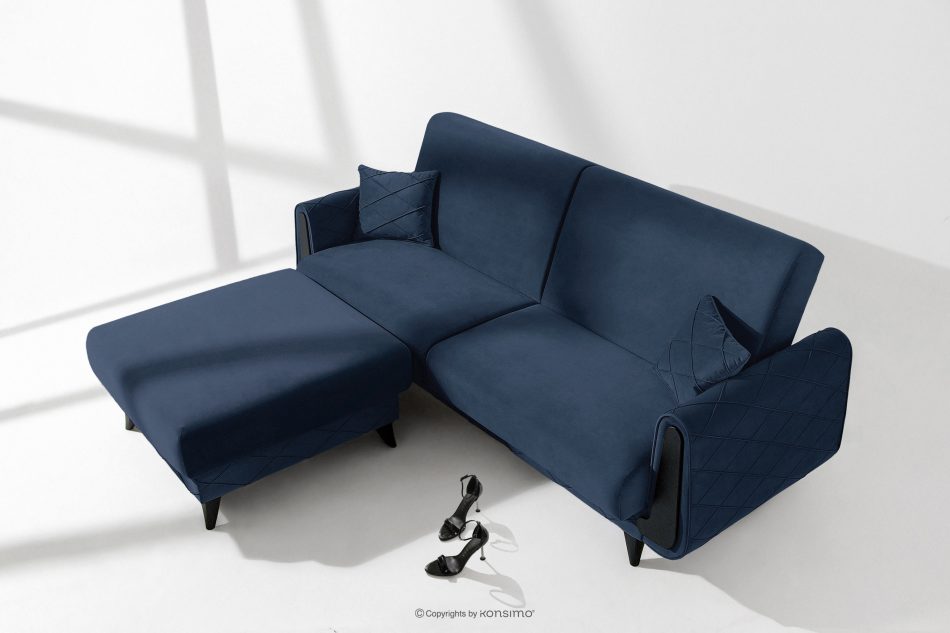 GUSTAVO III Sitzhocker elegant navy blau marineblau - Foto 5