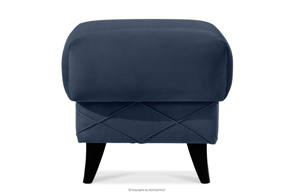 GUSTAVO III Sitzhocker mit Stauraum velours navy blau marineblau - Foto 0