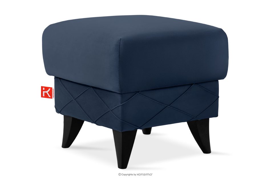 GUSTAVO III Sitzhocker mit Stauraum velours navy blau marineblau - Foto 2