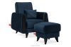 GUSTAVO III Sitzhocker mit Stauraum velours navy blau marineblau - Foto 6