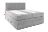 STRIX PRO Boxspringbett mittelhart 140 cm Doppelmatratze + HR-Topper Cordstoff hellgrau hellgrau - Foto 3