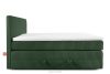 STRIX PRO Boxspringbett mittelhart 140 cm Doppelmatratze + HR-Topper Cordstoff dunkelgrün dunkelgrün - Foto 6