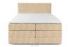 STRIX PRO Boxspringbett mittelhart 140 cm Doppelmatratze + HR-Topper Cordstoff sandfarben sandfarben - Foto 5