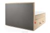STRIX PRO Boxspringbett mittelhart 140 cm Doppelmatratze + HR-Topper Cordstoff sandfarben sandfarben - Foto 7