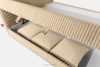 STRIX PRO Boxspringbett mittelhart 140 cm Doppelmatratze + HR-Topper Cordstoff sandfarben sandfarben - Foto 14