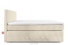 STRIX PRO Boxspringbett mittelhart 140 cm Doppelmatratze + HR-Topper Cordstoff beige beige - Foto 6