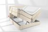 STRIX PRO Boxspringbett mittelhart 140 cm Doppelmatratze + HR-Topper Cordstoff beige beige - Foto 8