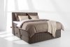 STRIX PRO Boxspringbett mittelhart 140 cm Doppelmatratze + HR-Topper Cordstoff in Braun braun - Foto 2