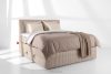 STRIX PRO Boxspringbett mittelhart 140 cm Doppelmatratze + HR-Topper Cordstoff in Taupe taupe - Foto 2