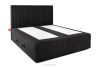 STRIX PRO Boxspringbett mittelhart 140 cm Doppelmatratze + Visco-Topper Cordstoff schwarz schwarz - Foto 4