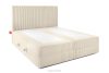 STRIX PRO Boxspringbett mittelhart 140 cm Doppelmatratze + Visco-Topper Cordstoff beige beige - Foto 4