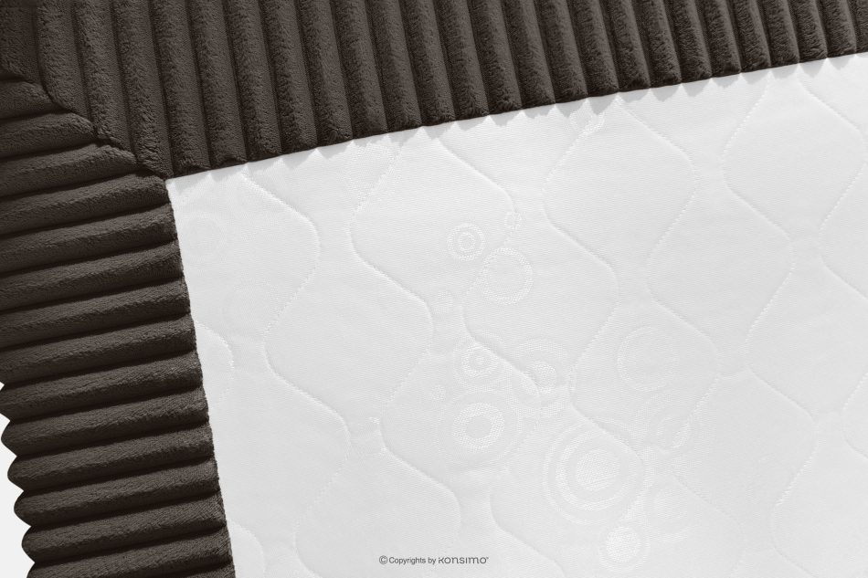 STRIX PRO Boxspringbett mittelhart 140 cm Doppelmatratze + Visco-Topper Cordstoff in Dunkelbraun dunkelbraun - Foto 8