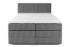 STRIX PRO Boxspringbett hart 140 cm Doppelmatratze + HR-Topper Cordstoff grau grau - Foto 5
