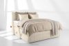STRIX PRO Boxspringbett hart 140 cm Doppelmatratze + HR-Topper Cordstoff beige beige - Foto 2