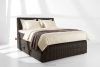 STRIX PRO Boxspringbett hart 140 cm Doppelmatratze + HR-Topper Cordstoff dunkelbraun dunkelbraun - Foto 2