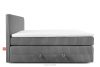 STRIX PRO Boxspringbett hart 140 cm Doppelmatratze + Visco-Topper Cordstoff grau grau - Foto 6