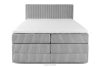 STRIX PRO Boxspringbett hart 140 cm Doppelmatratze + Visco-Topper Cordstoff hellgrau hellgrau - Foto 5