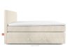 STRIX PRO Boxspringbett hart 140 cm Doppelmatratze + Visco-Topper Cordstoff weiß/ecru weiß/ecru - Foto 6